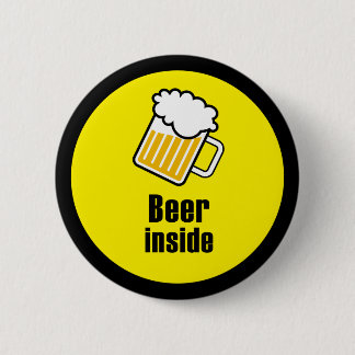 Badge Rond 5 Cm Bière à l'intérieur