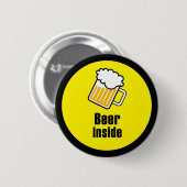 Badge Rond 5 Cm Bière à l'intérieur (Devant & derrière)