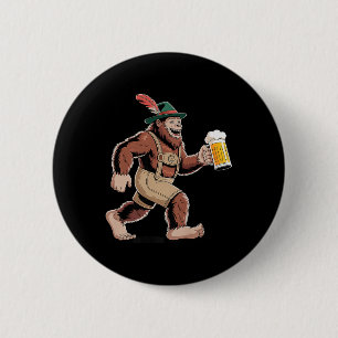 Badge Rond 5 Cm Bière allemande Sasquatch Funny Premium