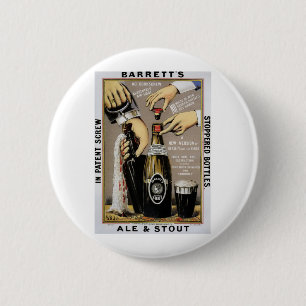 Badge Rond 5 Cm Bière anglaise et bière de malt de Barretts