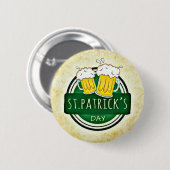 Badge Rond 5 Cm Bière de la Saint-Patrick (Devant & derrière)
