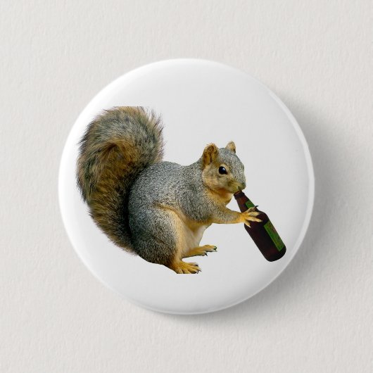 Badge Rond 5 Cm Bière d'écureuil (Devant)
