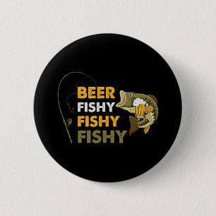 Badge Rond 5 Cm Biére Poisson Poisson Pêcheur Amateur De Pêche Rét