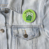 Badge Rond 5 Cm Bière verte de la Saint Patrick (En situation)