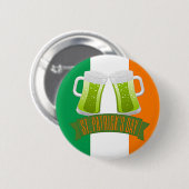 Badge Rond 5 Cm Bière verte de la Saint-Patrick (Devant & derrière)