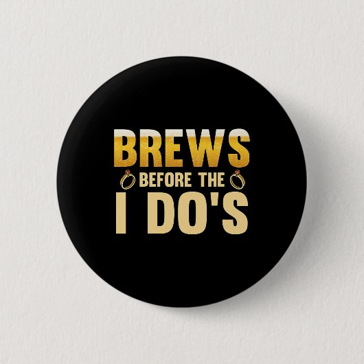 Badge Rond 5 Cm Bières avant le marié 1 (Devant)