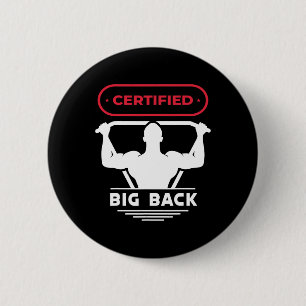 Badge Rond 5 Cm Big Back Certified Big Back Design Bodybuilding Bi