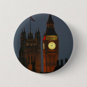 Badge Rond 5 Cm Big Ben-Londres-Angleterre