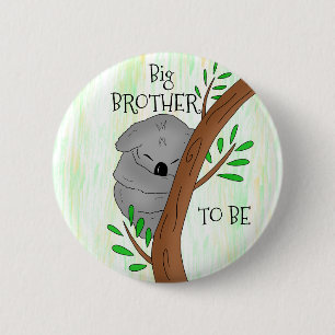 Badge Rond 5 Cm Big Brother   Baby shower Koala