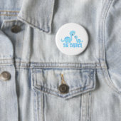 Badge Rond 5 Cm Big Brother Dinosaur (En situation)