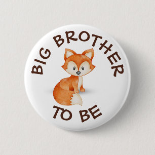 Badge Rond 5 Cm Big Brother sera le Baby shower des animaux des bo