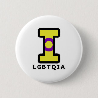 Badge Rond 5 Cm Big Intersex I in LGBTQIA