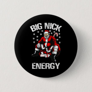 Badge Rond 5 Cm Big Nick Énergie Drôle de Père Noël Noël 1