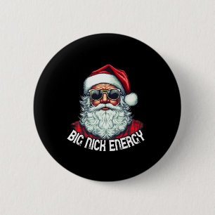 Badge Rond 5 Cm Big Nick Energy Fun Père Noël Noël 1