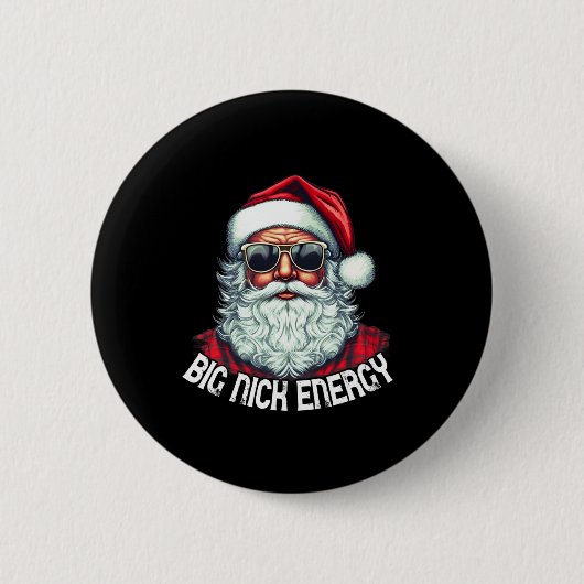 Badge Rond 5 Cm Big Nick Energy Fun Père Noël Noël 1 (Devant)