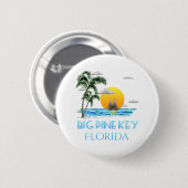 Badge Rond 5 Cm Big Pine Key Florida Keys voile (Devant & derrière)