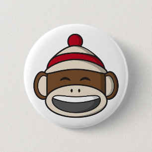 Badge Rond 5 Cm Big Smile Singe Emoji