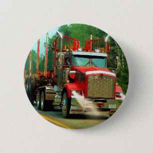 Badge Rond 5 Cm Big Truck and Highway Art pour les amateurs de cam