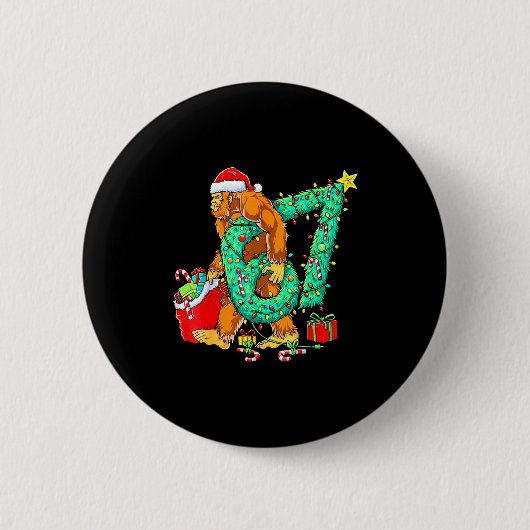 Badge Rond 5 Cm Bigfoot 67 Meme Christmas Tree 67 Baseball Lifesty (Devant)