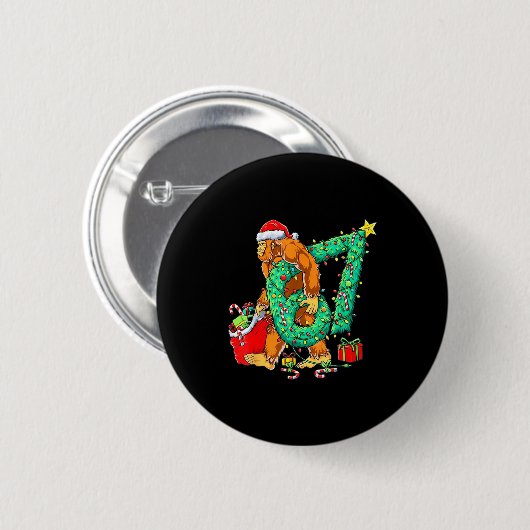 Badge Rond 5 Cm Bigfoot 67 Meme Christmas Tree 67 Baseball Lifesty (Devant & derrière)