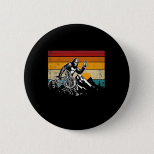 Badge Rond 5 Cm Bigfoot à vélo cyclisme vintage montagne Big