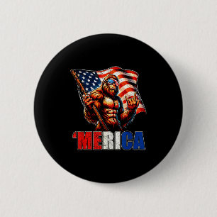 Badge Rond 5 Cm Bigfoot Amérique rock drapeau américain patriotiqu