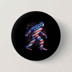Badge Rond 5 Cm Bigfoot drapeau américain sasquatch patriotique dr