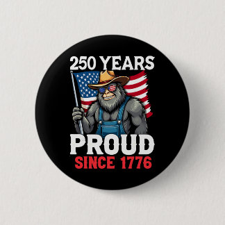 Badge Rond 5 Cm Bigfoot fermier et drapeau 250 ans 1776-2026 250e