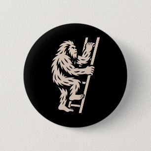 Badge Rond 5 Cm Bigfoot Gravissant L'échelle Drôle Cryptide Sasqua