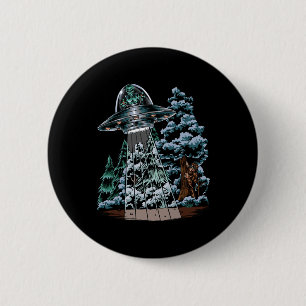 Badge Rond 5 Cm Bigfoot Hiding From Alien