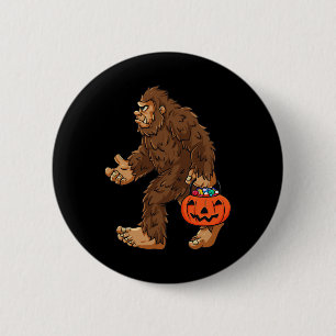 Badge Rond 5 Cm Bigfoot Jack-o'-lantern Fun Halloween Garçons Enfa