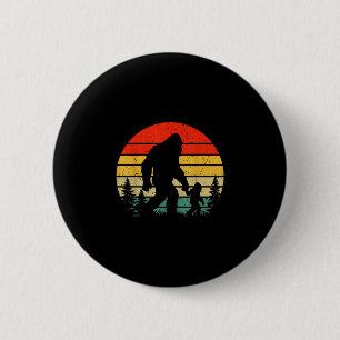 Badge Rond 5 Cm Bigfoot papa et fils famille vintage assortis