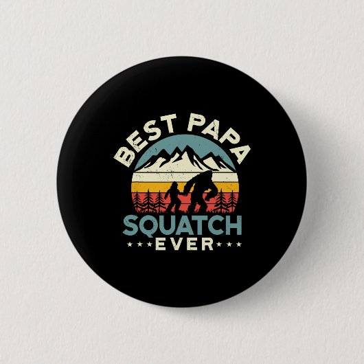 Badge Rond 5 Cm Bigfoot Papa Sasquatch Papa Best Papa Squatch Jama (Devant)