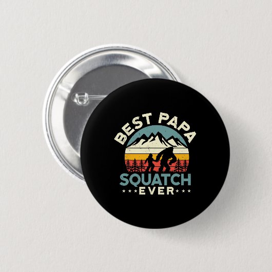 Badge Rond 5 Cm Bigfoot Papa Sasquatch Papa Best Papa Squatch Jama (Devant & derrière)