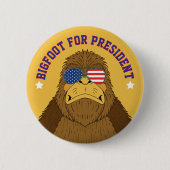 Badge Rond 5 Cm Bigfoot Pour Le Président Funny Sasquatch (Devant)