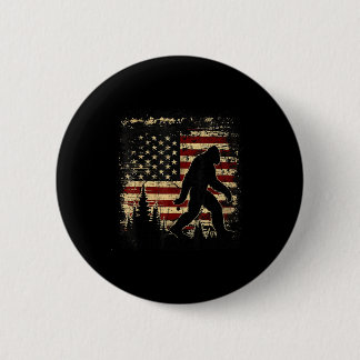 Badge Rond 5 Cm Bigfoot sasquatch 4 juillet patriotique américain