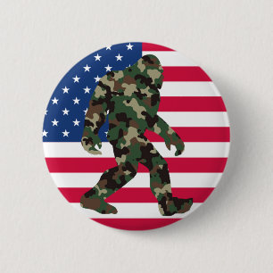 Badge Rond 5 Cm Bigfoot Sasquatch Camo