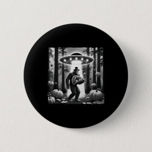 Badge Rond 5 Cm Bigfoot Sasquatch Turquie Ufos Drôle Thanksgiving