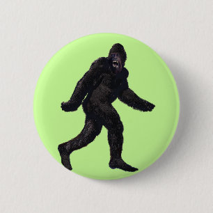 Badge Rond 5 Cm Bigfoot Sasquatch Yetti