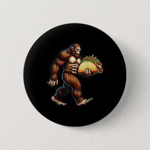 Badge Rond 5 Cm Bigfoot transportant Taco Drôle Cinco De Mayo Homm