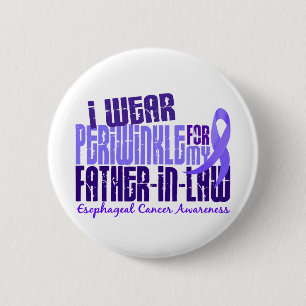 Badge Rond 5 Cm Bigorneau pour le Cancer oesophagien du beau-père