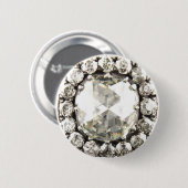 Badge Rond 5 Cm Bijouterie fantaisie de cru de fausse pierre de (Devant & derrière)