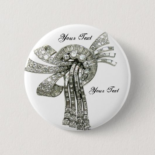 Badge Rond 5 Cm Bijouterie fantaisie de cru de fausse pierre de (Devant)