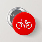 Badge Rond 5 Cm Bike rouge et blanc (Devant & derrière)