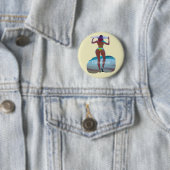 Badge Rond 5 Cm Bikini Booty Beach Girl Thunder_Cove (En situation)