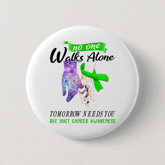Badge Rond 5 Cm Bile Duct Cancer Awareness Ribbon Support Cadeaux (Devant)