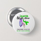 Badge Rond 5 Cm Bile Duct Cancer Awareness Ribbon Support Cadeaux (Devant & derrière)