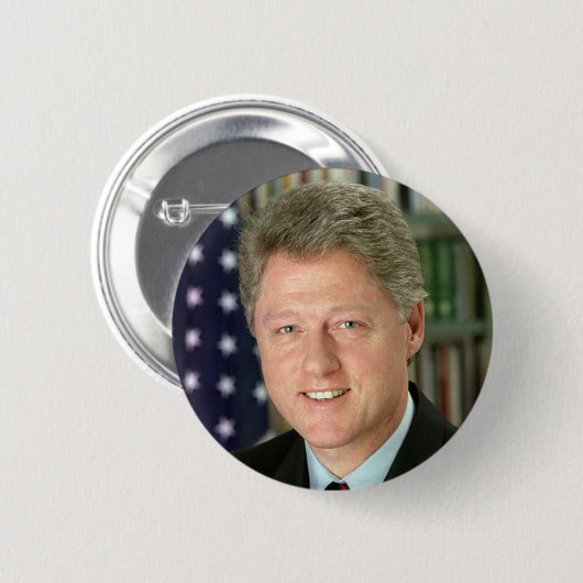 Badge Rond 5 Cm Bill Clinton (Devant & derrière)