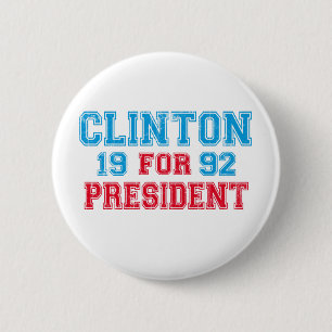 Badge Rond 5 Cm Bill Clinton 1992
