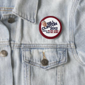 Badge Rond 5 Cm Bill Clinton 2012 (En situation)